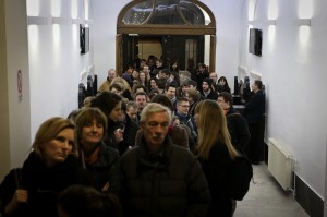 Der Ansturm der Besucherinnen und Besucher auf das Capa-Zentrum am 2. Dezember 2013.