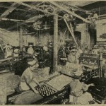 Biskuitabteilung in Fabrik in Russland, ca. 1910