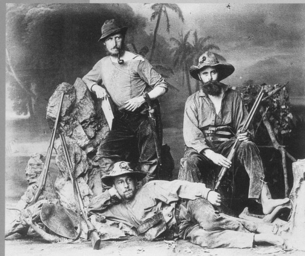 Henschel: Karl und Wilhelm von den Steinen und Otto Clauss nach ihrer zweiten Xingú-Expedition