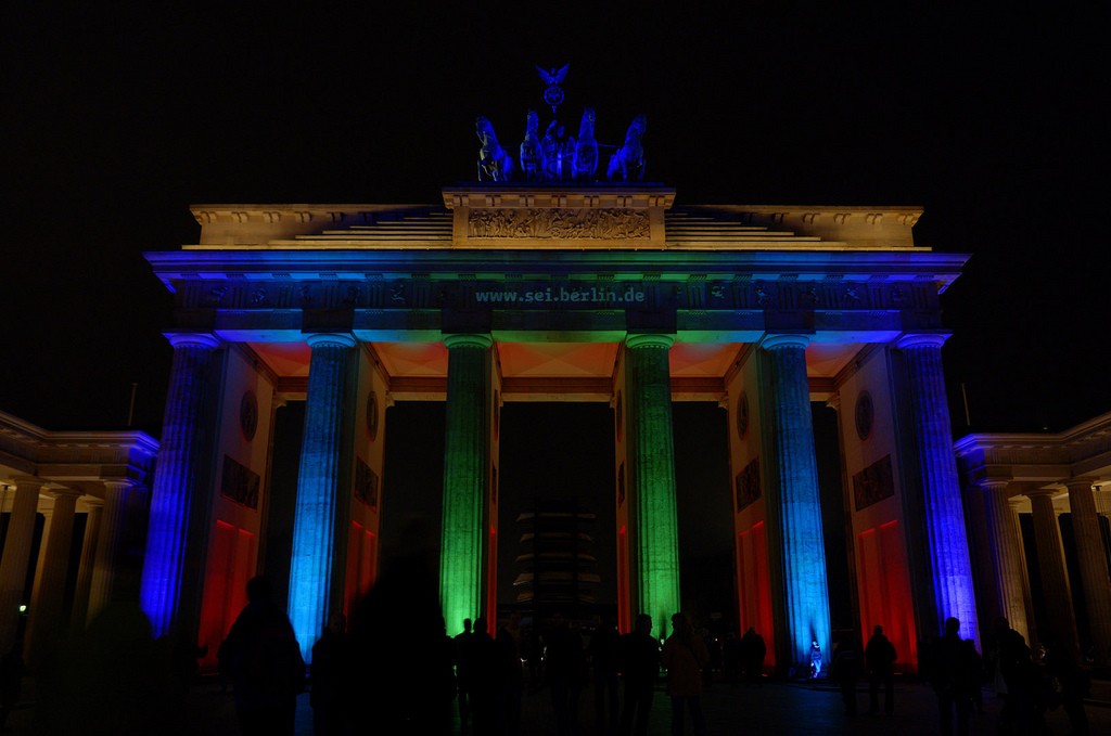 Brandenburger Tor in Farbe, Berlin 2009