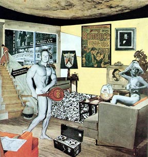 Richard Hamilton, Just what is it that makes today's homes so different, so appealing? Collage 1956. Licensed under Fair use via Wikipedia - https://en.wikipedia.org/wiki/File:Hamilton-appealing2.jpg#/media/File:Hamilton-appealing2.jpg