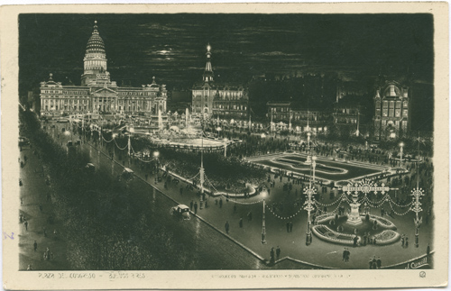 Bildpostkarte „Plaza de Congreso – Buenos Aires“, Verlag: J. Cunill, gelaufen 1926, aus der Sammlung der SHMH/Altonaer Museum, Hamburg, Inv. Nr. 1969-454,83 © Foto: SHMH/Altonaer Museum, mit freundlicher Genehmigung