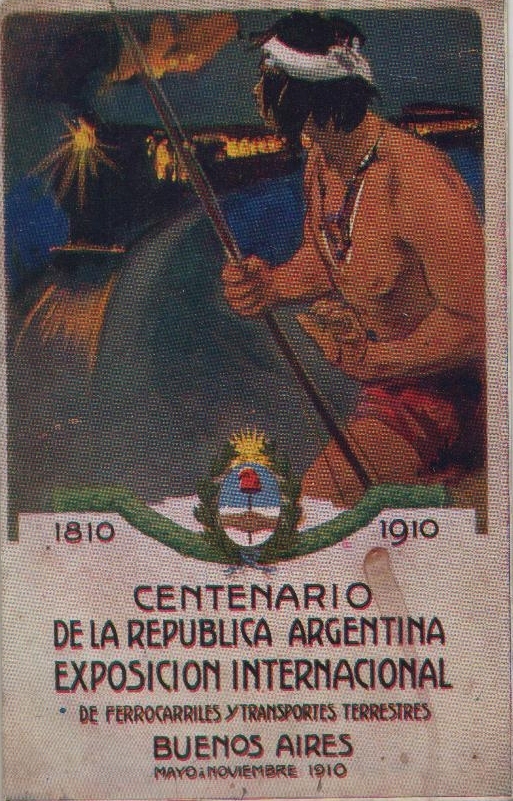 Bildpostkarte „Centenario de la República Argentina. Exposición Internacional de Ferrocarriles y Transportes Terrestres. Buenos Aires Mayo à Noviembre 1910“, ca. 1910, aus der Sammlung von Daniel M. Cisilino, Dublin/Buenos Aires, http://www.antiguaspostales.com.ar (30.9.2015),© Foto mit freundlicher Genehmigung