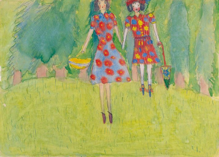 Nelly Toll Mädchen im Feld, 1943 © Collection of the Yad Vashem Art Museum, Jerusalem, mit freundlicher Genehmigung