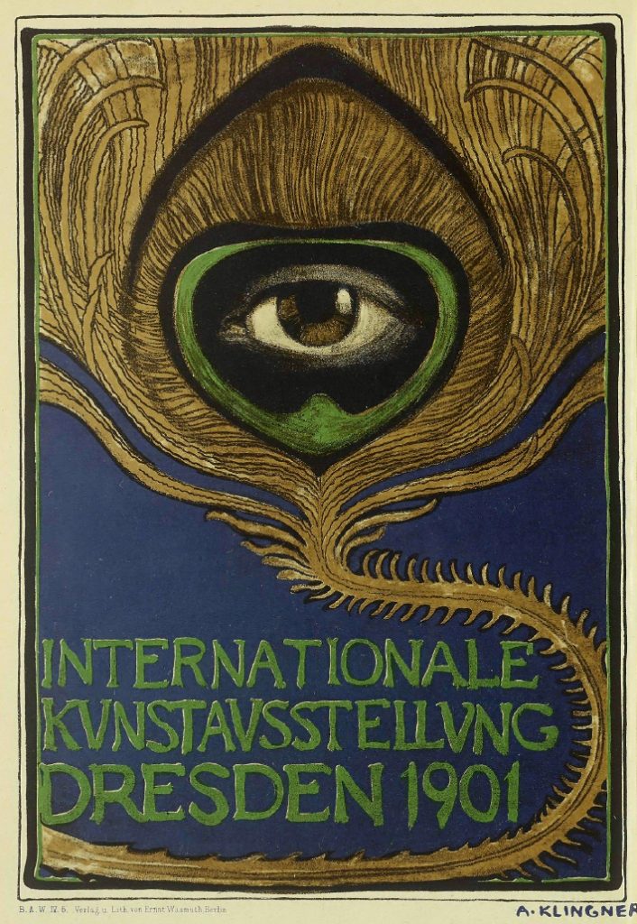 Albert Klingner, Plakat zur Internationalen Kunstausstellung 1901 in Dresden , Quelle: Wikimedia Commons https://commons.wikimedia.org/wiki/File:Internationale_Kunstausstellung_Dresden_1901,_Albert_Klingner.jpg?uselang=de, gemeinfrei 