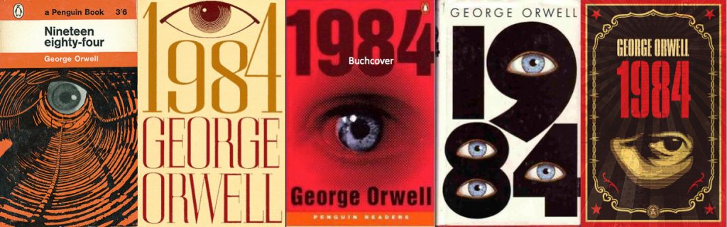 Verschiedene Cover des Buches „1984“ von George Orwell © 