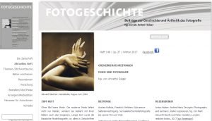 Aktuelles Heft der „Fotogeschichte“ über Mode und Fotografie