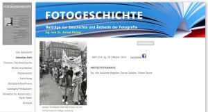 Aktuelles Heft der „Fotogeschichte“: PROTESTFOTOGRAFIE